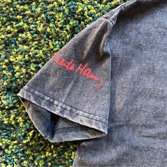 Keith Haring Charcoal Logo T (S, can fit M, see measurements) - Picture 4 of 6